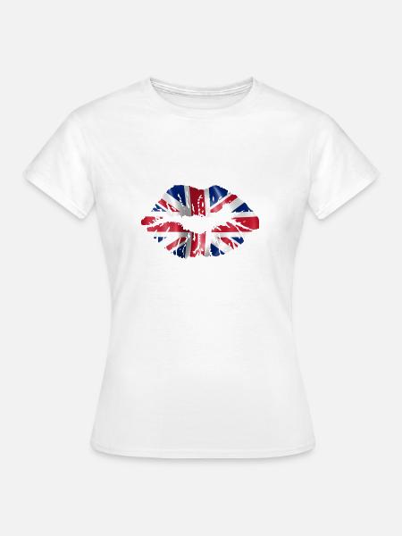 UK Lippen - Frauen T-Shirt - Weiß
