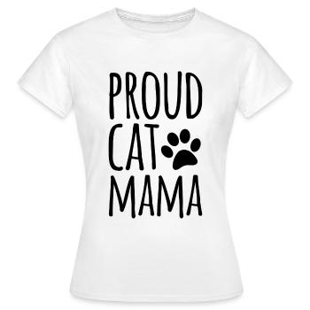 Fière maman chat - T-shirt Femme - blanc - Devant - AI Model Female 172 dark (172cm)