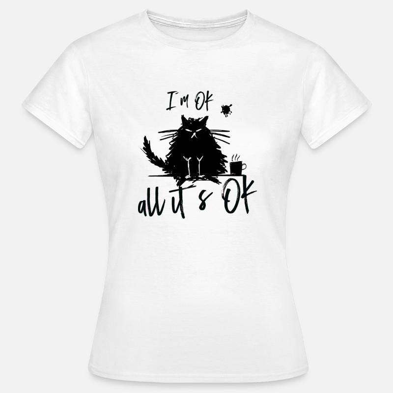 Cat funny funny - Women's T-Shirt - white