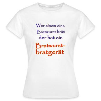 Bratwurst - Frauen T-Shirt - Weiß - Vorne - AI Model Female 172 dark (172cm)