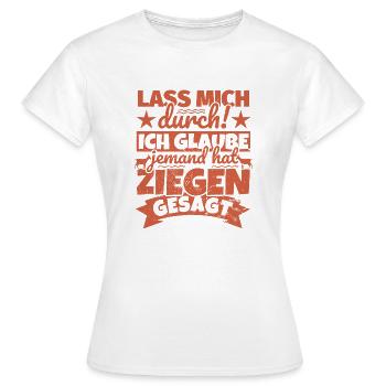 Ziegenliebhaber lustig Ziegen Geschenk Ziegenbesit - Frauen T-Shirt - Weiß - Vorne - AI Model Female 172 dark (172cm)