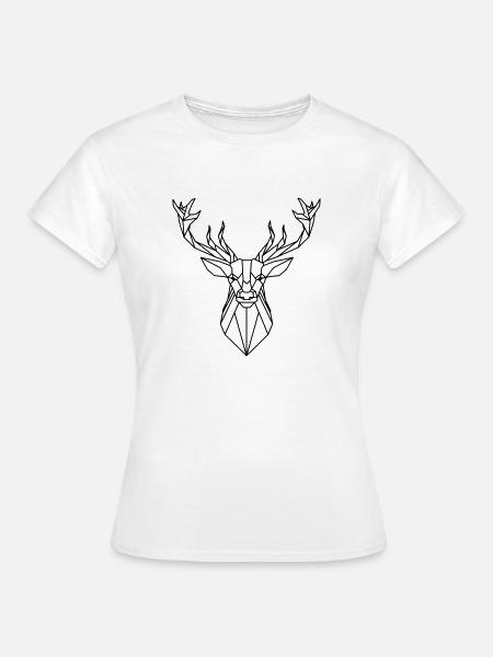 Hirsch - Frauen T-Shirt - Weiß