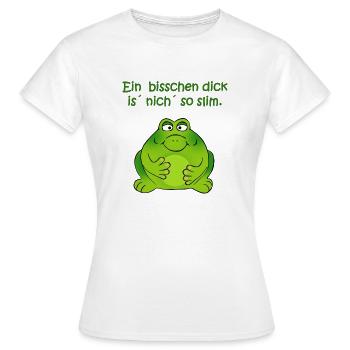 Ein bisschen dick ist nicht so slim, Frosch - Frauen T-Shirt - Weiß - Vorne - AI Model Female 172 dark (172cm)