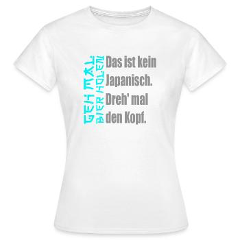 Das ist kein Japanisch. [iceblue / gray] - Frauen T-Shirt - Weiß - Vorne - AI Model Female 172 dark (172cm)