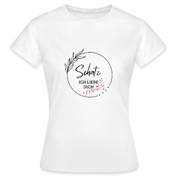 Ich liebe Dich - Frauen T-Shirt - Weiß - Vorne - AI Model Female 172 dark (172cm)