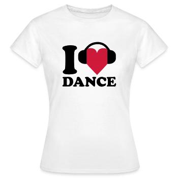 I love Music - Dance - Frauen T-Shirt - Weiß - Vorne - AI Model Female 172 dark (172cm)