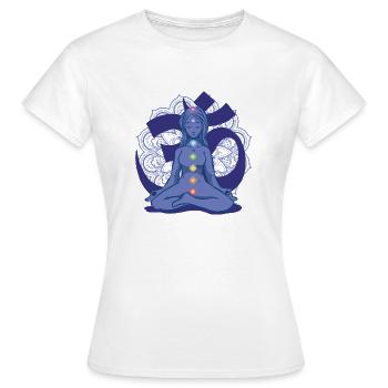 Yoga Meditation Chakra Heilung. - Frauen T-Shirt - Weiß - Vorne - AI Model Female 172 dark (172cm)