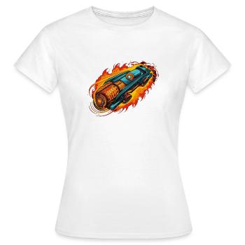 Turbo atomic - T-shirt Femme - blanc - Devant - AI Model Female 172 dark (172cm)