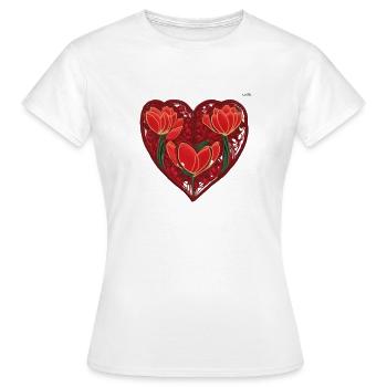 Valentine's Day composition #1 - Women's T-Shirt - white - Front - AI Model Female 172 dark (172cm)