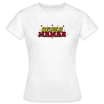 Super Mom Heart Stars - Women's T-Shirt - white - Front - AI Model Female 172 dark (172cm)