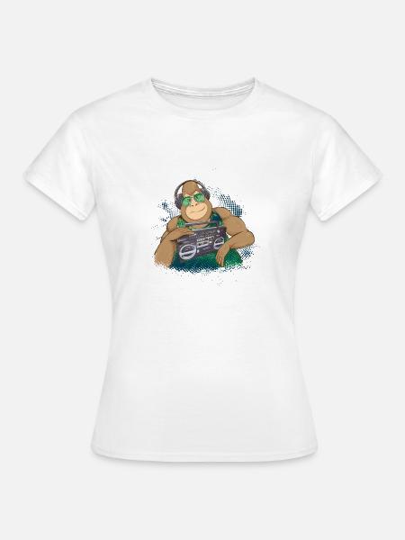 Gorilla Jungle Hiphop - Frauen T-Shirt - Weiß