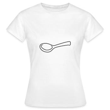 spoon - Women's T-Shirt - white - Front - AI Model Female 172 dark (172cm)
