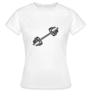 haltère - T-shirt Femme - blanc - Devant - AI Model Female 172 dark (172cm)