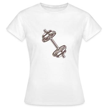 haltère - T-shirt Femme - blanc - Devant - AI Model Female 172 dark (172cm)