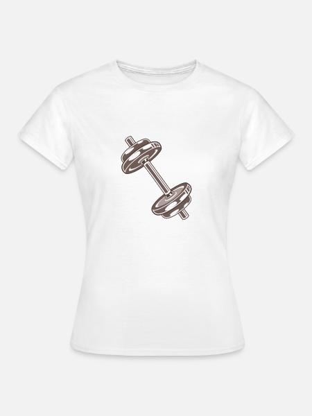 Hantel - Frauen T-Shirt - Weiß