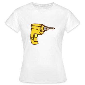 Perceuse - T-shirt Femme - blanc - Devant - AI Model Female 172 dark (172cm)