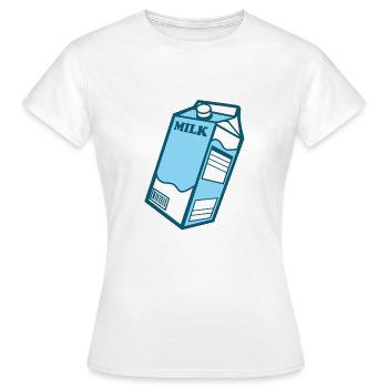Carton de lait - T-shirt Femme - blanc - Devant - AI Model Female 172 dark (172cm)
