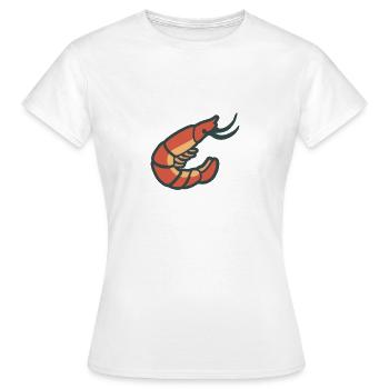 Crevettes crevettes - T-shirt Femme - blanc - Devant - AI Model Female 172 dark (172cm)