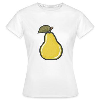 Birne - Frauen T-Shirt - Weiß - Vorne - AI Model Female 172 dark (172cm)