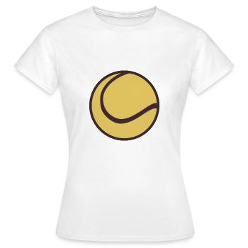 Tennis ball - Women's T-Shirt - white - Front - AI Model Female 172 dark (172cm)