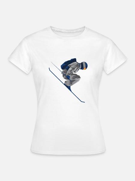 Freestyle Skifahrer - Frauen T-Shirt - Weiß