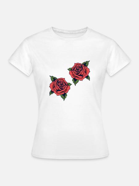 Rosen - Frauen T-Shirt - Weiß