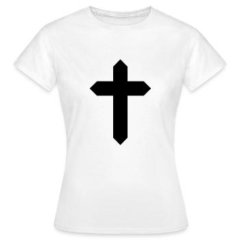Kreuz Heilig - Frauen T-Shirt - Weiß - Vorne - AI Model Female 172 dark (172cm)