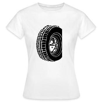 Oldschool Reifen - Frauen T-Shirt - Weiß - Vorne - AI Model Female 172 dark (172cm)