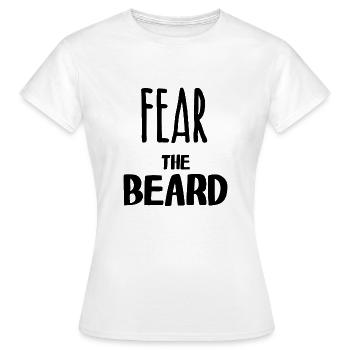 Fear the beard - Women's T-Shirt - white - Front - AI Model Female 172 dark (172cm)