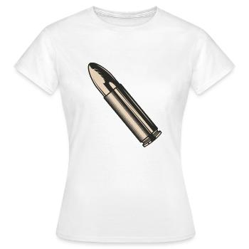 Pistole Patrone - Frauen T-Shirt - Weiß - Vorne - AI Model Female 172 dark (172cm)