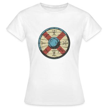 Viking Shield - Women's T-Shirt - white - Front - AI Model Female 172 dark (172cm)