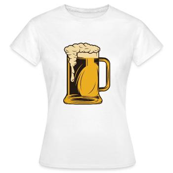 Bierkrug - Frauen T-Shirt - Weiß - Vorne - AI Model Female 172 dark (172cm)