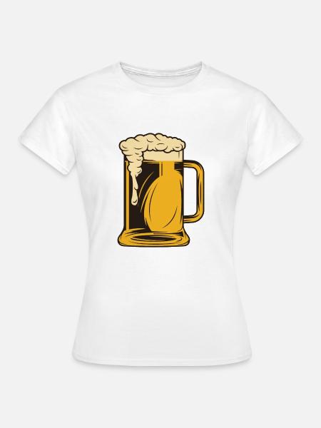 Bierkrug - Frauen T-Shirt - Weiß