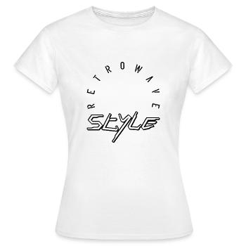 Style rétrowave - T-shirt Femme - blanc - Devant - AI Model Female 172 dark (172cm)
