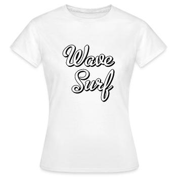 Wave Surf - Frauen T-Shirt - Weiß - Vorne - AI Model Female 172 dark (172cm)