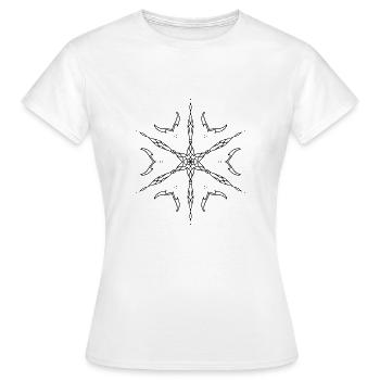 Minimalistisches Mandala - Frauen T-Shirt - Weiß - Vorne - AI Model Female 172 dark (172cm)