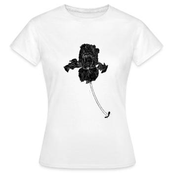 Iris noire - T-shirt Femme - blanc - Devant - AI Model Female 172 dark (172cm)