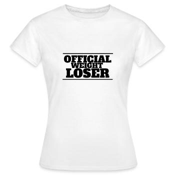 perte de poids officielle - T-shirt Femme - blanc - Devant - AI Model Female 172 dark (172cm)