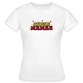 Super Mom Heart Stars - Women's T-Shirt - white - Front - AI Model Female 172 dark (172cm)