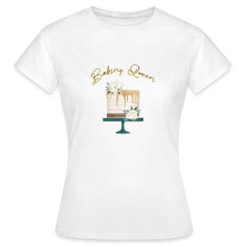 Baking queen cake - Women's T-Shirt - white - Front - AI Model Female 172 dark (172cm)