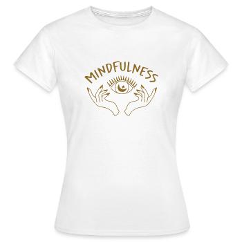 Mindfulness Meditation - Women's T-Shirt - white - Front - AI Model Female 172 dark (172cm)