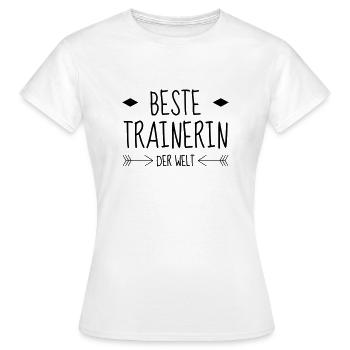 Coach / Coaching / Trainer / Sport - Frauen T-Shirt - Weiß - Vorne - AI Model Female 172 dark (172cm)