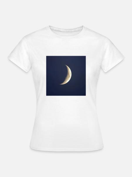Halbmond auf dunklem Hintergrund - Frauen T-Shirt - Weiß