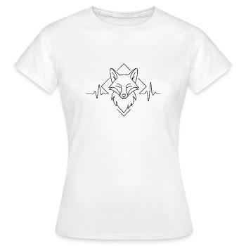 Fox Vibes - Line Art Fuchs - Frauen T-Shirt - Weiß - Vorne - AI Model Female 172 dark (172cm)