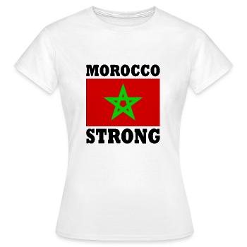 Morocco strong maroc - T-shirt Femme - blanc - Devant - AI Model Female 172 dark (172cm)