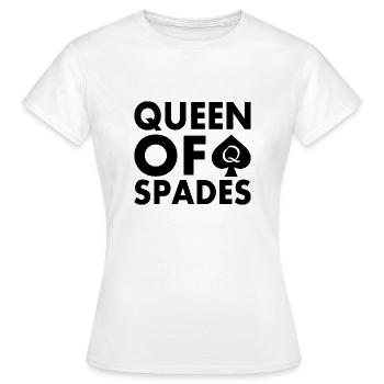 Queen of spades - Women's T-Shirt - white - Front - AI Model Female 172 dark (172cm)