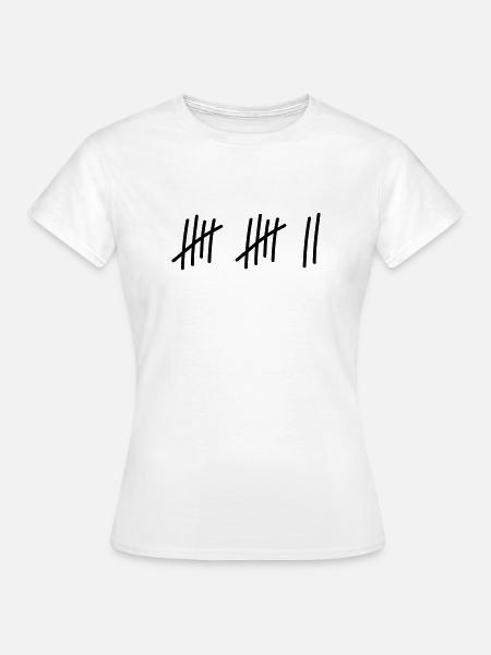 12 Striche // 12 Mal // Geburtstag // Geschenk - Frauen T-Shirt - Weiß