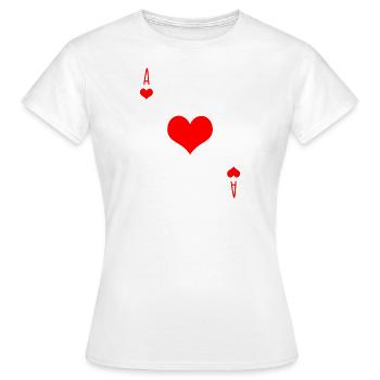 As du coeur - T-shirt Femme - blanc - Devant - AI Model Female 172 dark (172cm)