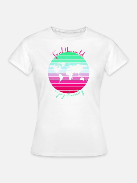 Travel the world - Frauen T-Shirt - Weiß