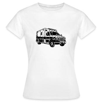 Ambulance / ambulance 01_black - Women's T-Shirt - white - Front - AI Model Female 172 dark (172cm)